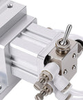 Pneumatic Vise That Clamps Like a Champ With 3mm Stroke 40kg Thrust Aluminum Alloy Air Operated CNC Workholding Tool With Quick Connect Fittings For Drilling Grinding Engraving And Milling Machines, aluminum vise with air fittings