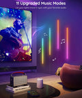 Next Level Smart Gaming Light Bar With Dynamic Rgbic Wall Mount and Hella Smooth Bluetooth App Control For Alexa and Google Setup Straight Fire Vibe Kits in a vibrant room with music visualization.