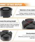 Heavy Duty Rubber Cross Slotted Jack Adapter Puck Pad With Anti Slip Pinch Weld Side Support Block For Universal Car Lifts And Floor Jacks Ensuring Maximum Stability During Vehicle Repair Projects - rubber material for chassis protection