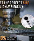 Three Piece Unibit Step Drill Bit Set Built For Beastly Durability M35 Cobalt TiAlN Coated Spiral Cone Bits in action