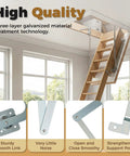 55-2 Attic Ladder Hinge Arms Replacement For Werner Terrace Staircase Compatible with MK5 WU2210 W2208 W2210 features