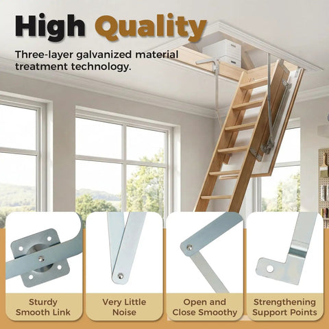 55-2 Attic Ladder Hinge Arms Replacement For Werner Terrace Staircase Compatible with MK5 WU2210 W2208 W2210 features