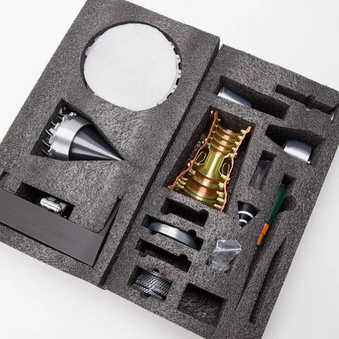 Jet Engine DIY Model Kit for Gearhead Hobbyists, Functional Turbofan Aero Aircraft Engine, 3D Printed Scale Model, Tabletop Display, Assembly Kit With Dynamic Version And Fifty Parts. PLA kit in foam tray, 28×11.5×16.8 cm