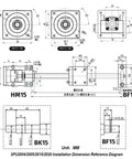 Dope 20mm Ballscrew Kit SFU2010 C7 Grade For Parts With Single Nut BF15 HM15 DSG20H Coupler Perfect For Nema 32 Motors 1350mm Build Super Cool Stuff dimension diagram