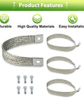 Heavy Duty Engine Ground Straps Kit With Braided Ground Wires For Battery Starter Chassis And Frame, 315 Amps