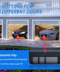 Three-car garage with open doors and Upgrade Your Garage With This Handy Keyless Entry Keypad Plus Two Pack Of Three Button Remotes