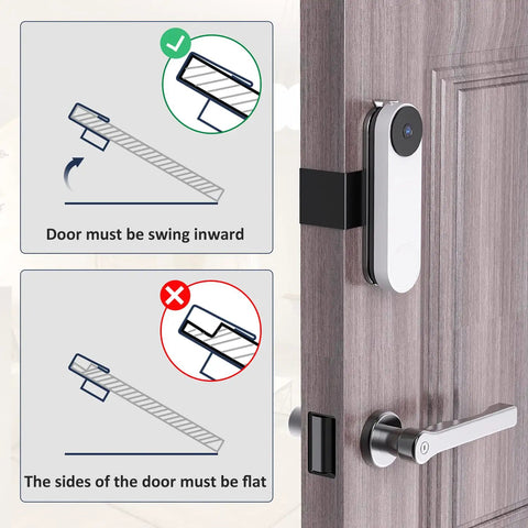 Anti Theft Doorbell Mount Clamp On Side Of Door For Easy Install No Drill Required Secure Dark Gray Mount Fits Most Doorbells