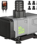 No Sweat Hella Smooth Variable Frequency Submersible Pump For Pond Aquarium Or Fountain Setup with control box and hose connectors.