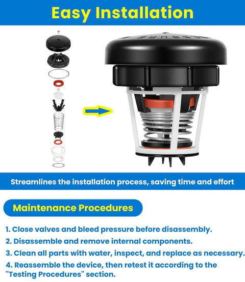 No Fuss All In One Repair Kit For Zurn Wilkins 1 Inch Model 420 And 420XL Pressure Vacuum Breaker PVB assembly instructions