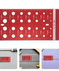 Top Rated Metric Thread Checker Gauge Made From Durable Aluminum Alloy For Pinpoint Screw And Nut Measurement To Fix Gear Fast On Any Project Without Hassle, red metric
