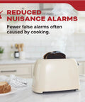 Compact 10SDR Smoke Detector With AA Battery Power Quick Smoke Detection 85 dB Siren Red LED Alarm Light 9th Edition Easy Install Home Safety Sensor For Apartments And Homes near toaster reducing nuisance alarms in kitchen