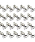 Beefy 20 Pack Carbon Steel Cabinet Hinges With Soft Close Hydraulic Dampers Clip On 35mm Cup Straight Arm Fixed Base Fast Quick Release