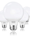 G25 LED Globe Bulbs 5W Vanity Light Bulbs 60W Equivalent Daylight 4000K Non Dimmable E26 Base Pack Of 4 for mirrors