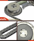 Close-up of 7 Piece Engine Timing Chain Kit With VVT Sprocket For Chevy GMC Buick Saab Saturn Pontiac Cars 2.0L 2.4L