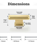 Dimensions of Six Pack Brushed Gold Cabinet Pulls With Single Hole Design Built Like A Tank Heavy Duty Zinc Alloy Drawer Handles