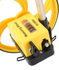 Close-up of Hilitand Distance Measuring Wheel, 8 Inch Telescopic Design with yellow housing and measurement display.