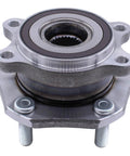 Front view of Front Wheel Bearing Hub Assembly For Nissan Rogue 2.5L 2014-2019 With 4 Bolt Square Flange Durable Replacement