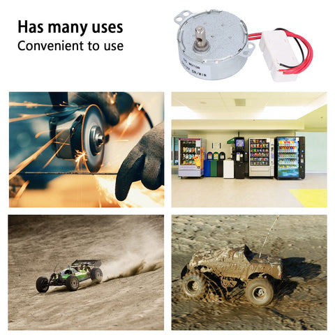 No Sweat Operation 12V DC Motor With Whisper Quiet Gearbox 5 RPM Reversible Drive for various applications and environments.