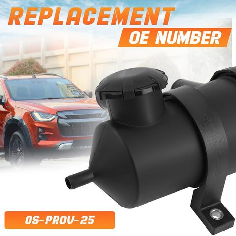 Oil Catch Can Kit For D-MAX MU-X 2017-2020 3.0L TD 4JJ1-TCX Replacement OS-PROV-25 close-up with vehicle background