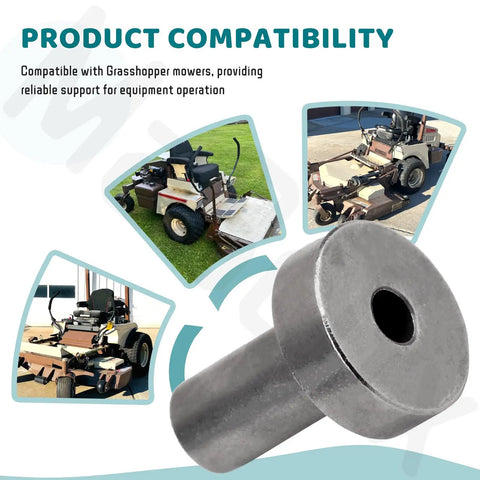 Pivot Pedestal Replacement Kit With Two 121756 Bearing Bushings For Front Mount Lawn Mower Models, Easy Install, Compatible With 3452R 3461R 3472 3561R 3572R 3661 3761R 3344 3348 932G3 928D 930D2 9772HP, gray bushing
