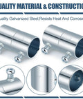 Ten Pack Three Quarter Inch EMT Conduit Screw Couplings Galvanized Steel Set Screw Connectors close-up view.