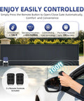 Heavy Duty 1400 Lb Automatic Sliding Gate Opener For Gates Up To 40 Feet, Chain Drive Electric Gate Motor With Two Remote Controls