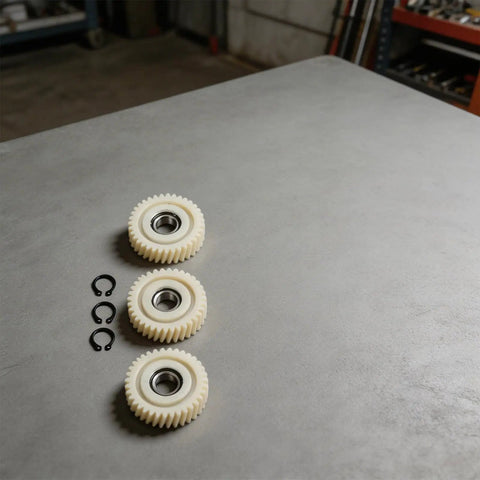 Beefed Up 35T Planetary Gear Kit For E Bike Motors Left Skew Nylon Gears With 12mm ID Circlips on concrete surface