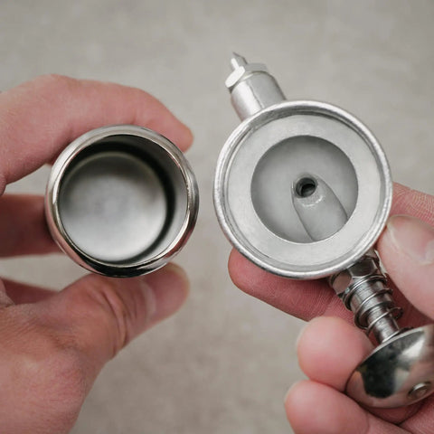 Close-up of Mini Grease Gun Injector 80cc 3 Oz One Hand Operation With Needle Nozzle Pistol Grip Compact Dispenser