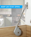 Lid Stay 105 Degree Open With Soft Close For Toy Chest And Upward Top Opening Doors Kid Safe Easy Install Hinge Kit inside cabinet