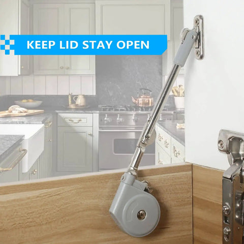 Lid Stay 105 Degree Open With Soft Close For Toy Chest And Upward Top Opening Doors Kid Safe Easy Install Hinge Kit inside cabinet