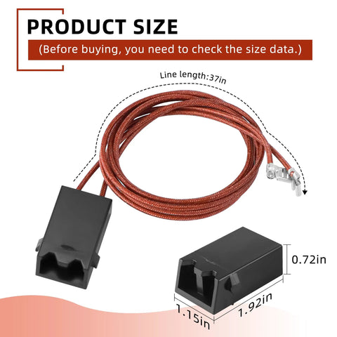Range Surface Burner Terminal Block Kit With Plug Connector Elements Pack Of 4 No Fuss Replacement For GE Hotpoint Kenmore Stoves Keeps Burners Heating Right And Safe MIFLUS Compatible, 37in wire