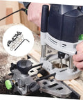 Using 12 Piece Router Bit Bearing Accessory Kit With Top Mounted Ball Bearings, Screws And Wrench For Woodworking