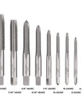 Drill And Tap Set 18 Piece HSS Jobber Length Bits In Metal Indexed Case Tapping And Deburring In One Step Includes 6 32 To One Half 13 Tap Sizes