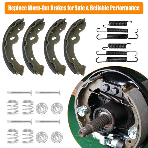Brake Shoes Spring Kit For Golf Cart EZGO TXT Medalist 1997 To 2008 And Yamaha G14 G16 G19 G20 components and installation view