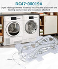 Direct Fit Heating Element Replacement DC47-00019A for electric clothes dryer 240V 5300W in laundry room setting