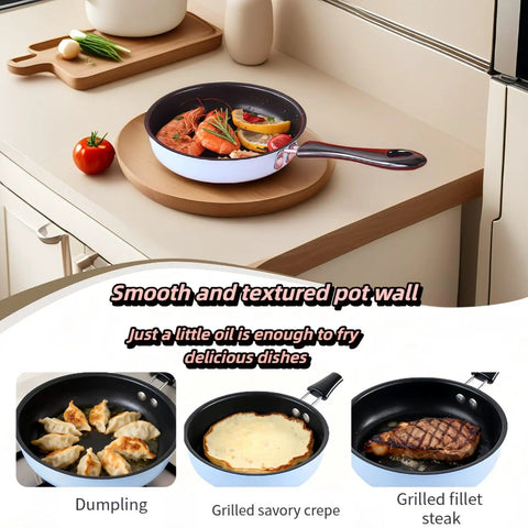 4.7 Inch Mini Nonstick Egg Pan With 5 Layer Coating Dishwasher Safe Gas And Induction Compatible Small Frying Pan With Food