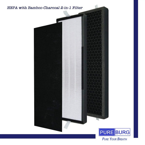 Ultimate Pro Grade Replacement Filter Pack For Alen T500 Air Purifier TF60 with 2 H13 True HEPA and 4 Activated Carbon Pre Filters
