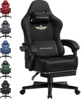 Big And Tall Fabric Gaming Chair With Pocket Spring Cushion For All Day Comfort High Back Ergonomic Computer Chair With Footrest