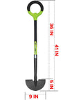 Pro Lite Carbon Steel Edger For Clean Crisp Lawn Borders Step Edger Tool shown with size dimensions 9x5 inches
