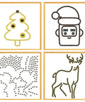 Top Tier Heavy Duty Upholstery Tacks Legit Red Copper Furniture Nail Set Total Game Changer For Quick Diy Room Upgrades With Solid Grip And Clean Finishing Touches Every Time - decorative art featuring shapes of a tree, Santa, clouds, and a deer.