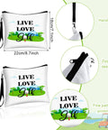 24 Pack Golf Pouch Bags Set In 12 Styles For Cosmetics, Toiletries, Phone, Headphones, And Keys with 'Live Love Golf' print