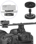 Two Pack Thumb Screw Quick Release Adapter With Four Rubber Washers One Quarter Inch Male To One Quarter Inch Female Thread L Bracket Mount on camera