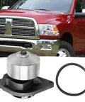 Heavy Duty Engine Water Pump Replacement For Ram 2500 3500 5.9L L6 1994 To 2007 Cummins Turbo with mounting gasket.