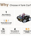 All Terrain Robot Tank Kit For Kids Ages 8 To 12 Arduino Scratch And Python Compatible STEM Toy With Rugged Tracks Remote App Control Learn Coding Hands On Cool Birthday Gift For Boys Girls And Adults, track robot angle