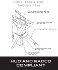 Technical diagram of Cross Drive Rock Anchor 59110N With 30 Inch Rod For Solid Rock Installation detailing dimensions and components.