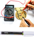 Easy To Use Conductive Ink Repair Pen For Circuit Boards DIY Electronics Tool For Quick Solderless Fixes Nickel Powder Based Conductive Paint With Strong Adherence And Water Resistance Great For Damaged Traces And Pads repairing circuit with multimeter and hands