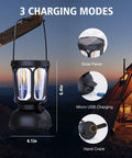 6000 Lumen LED Camping Lantern with Rechargeable Battery and Hand Crank Solar Power, Portable Emergency Light features