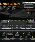 Pro Gaming Audio Mixer For Streaming And Podcasting With Built In Voice Changer USB Audio Interface DJ Style Mixer connections
