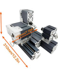 EssEthmy 60W Mini Metal Wood Lathe, Precision Bead Turner with 310x180mm dimensions for DIY woodworking projects.