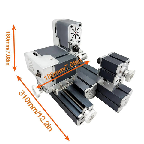 EssEthmy 60W Mini Metal Wood Lathe, Precision Bead Turner with 310x180mm dimensions for DIY woodworking projects.